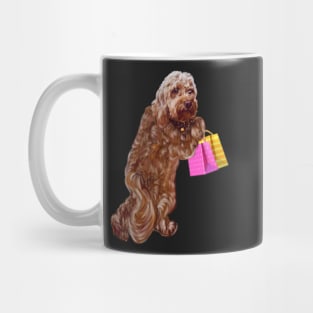 Cavapoo puppy - cute cavalier king charles spaniel Cavoodle-  puppy is going shopping Mug